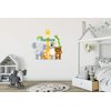 Custom Name Jungle Animals Wall Decal - Baby Safari Zoo Animals Series Theme Wall Art Decal - Wall Decal for Nursery Bedroom playroom Decoration (Wide 20"x20" Height)