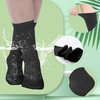 Silicherry 4 Pairs Cotton Soft Eczema Socks Hydrating Socks Moisturizing Therapy Cotton Socks Eczema Relief for Adult Wet Wrap Non Itch Soft Feet Treatment (Black)