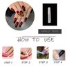 MISUD Press on Nails Long, Coffin Nails Ballet Ballerina Fake Nails, Glossy Glue on Nails, Goth Black Red Ombre Artificial Nails, Vintage Design Full Cover Acrylic Nails for Women and Girls 24 Pcs