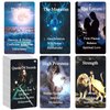 BQLXBABLT Unique Tarot Cards for Beginners with Meanings on Them 78PCS Divine Twin Flame Oracle Tarot Deck Set with Elements and Message on Them for Energy Life Love time Spiritual Journey and Career