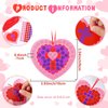 Baderke 30 Sets Valentine's Day Crafts for Kids Religious Valentine Glitter Mosaic Craft Kit Mosaic Heart Craft Make Your Own Valentines Gift for Valentine Sunday School Party Favor Game Activities