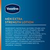 Vaseline Lotion for Men Extra Strength 3-in-1 for Face, Hands & Body + Original Lip Therapy for Dry Lips with Petroleum Jelly (3 Piece Set)