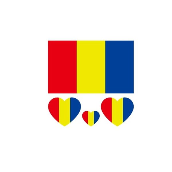 ZPDNURZL 10 Sheets Romania Flag Tattoos Stickers 40 Pcs Waterproof Sweat Sports National Flag Removable Fake Tattoos