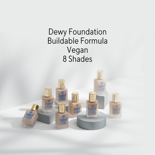 W7 Legend Foundation - Creamy Liquid Foundation for Poreless, Semi-Matte Medium Coverage - 28ml (Natural Beige)