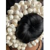 FLFWLASS Hair Gajra in Artificial Jasmine Mogra Flower, Garland Juda Decoration Phool Gazra for Women, Juda Bun Realistic Hair Accessory for Girls (White)