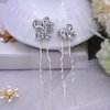 ULAPAN Wedding Hair Combs Crystal Bridal Head Pieces Hair Pins Rhinestones for Brides Bridesmaid Womens Hair Accessories (Silver Set)