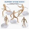 6 Set Action Figure Stand with Screwdriver Doll Figure Display Holder Base Clear Action Figure Accessories Plastic Figure Stand Display for 6.3 Inch Action Figures or 1/144 HG/RG Figure Model Toy