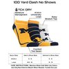 TCK Michigan Wolverines No Show Socks Full Field 3 Pack (Blue/Maize/White, Medium)