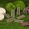 20 Pcs Mini Garden Ladder 2.36''x 0.78'' Miniature Ladder Model Mini Ladder Tiny Ladder Model Wooden Mini Doll House Ladder Accessories for Landscape Dollhouse Decor