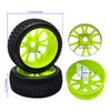 4PCS 17mm Hub Wheel Rim & T Grain Tires for HSP 1:8 Off-Road RC Car Buggy Tyre Yellow