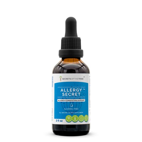 Secrets of the Tribe - Allergy Secret, Allergy/Congestion Support, Herbal Supplement Blend Drops Alcohol-Free Liquid Extract (2 fl oz)