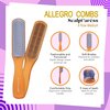 Allegro Combs ScalpCaress Hair Brushes For Women Mens Brush Children Detangler Brush For Curly Hair Curly Hair Brush Slick Back Hair Brush (Browm, Medium)