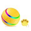 Interactive Rechargeable Dog Toy Ball with LED Lights – Waterproof Auto Pet Ball for Cats & Dogs, Ideal for Pet Enrichment (Yellow)