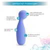 plusOne Personal Massager for Muscle Relaxation 10 Vibration Settings Waterproof Body Safe Silicone Ultra Hygienic Quick Charging USB Cable, Premium Periwinkle, 1 Count