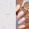 5D Flower Nail Art Stickers, 5D Embossed Floral Nail Decals Daisy Small Flower Floral Nail Art Supplies Luxurious Spring Summer Nail Design Manicure Decoration for Women Girls(4 Sheets)