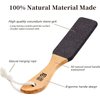 Pumice Stone Foot File, 2 Pack Callus Remover for Feet with Wooden Handle, Pedicure Foot Scrubber to Remove Dead Skin, Dry, Rough, Corns Skin Scraper