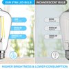 MAXvolador Vintage LED Edison Bulb Dimmable 60W Equivalent 850 Lumens, 6W Edison Light Bulbs 5000K, Antique ST58 LED Filament Bulb E26 Base, Pack of 4