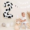 40 Inch Cow Print Number 2 Balloon, Foil Big Number Balloons for Birthday Party, Baby Shower First Rodeo Party, Cowgirl Cowboy Farm Barn Animal Theme Party Decor Supplies
