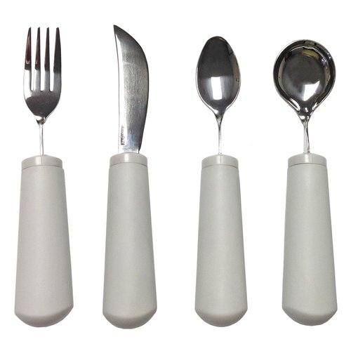 Kinsman Classic Weighted Utensils : Utensil Set (1 of Each), White