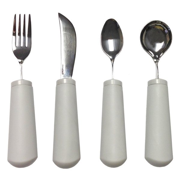 Kinsman Classic Weighted Utensils : Utensil Set (1 of Each), White