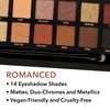 W7 Romanced Eyeshadow Palette - 12 Natural, Pink Nude Colors - Flawless Long-Lasting Makeup