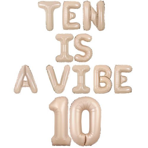 Ten Is A Vibe Birthday Decorations Ten Groovy 10th Birthday Supplies Daisy and Rainbow Balloons P...