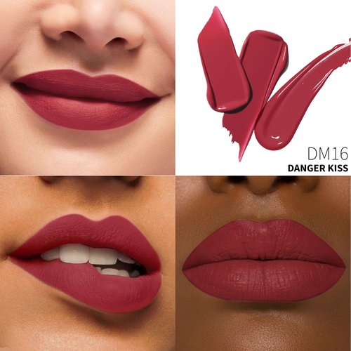 DE'MUMU Red Lipstick For Women, Superstay Long lasting Lipstick Smudg Proof No Transfer Lipsticks, Cruelty Free Lip Makeup (DM16 Danger Kiss)