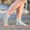 TechWare Pro Ankle Brace Compression Sleeve - Relieves Achilles Tendonitis, Joint Pain. Plantar Fasciitis Foot Sock with Arch Support Reduces Swelling & Heel Spur Pain. (White, L/XL)