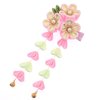Women Girl Kimono Traditional Tsumami Kanzashi Hair Clip Japanese Asian Wedding Hair Tie Flower Hairpin Accessories Headwear (Green)
