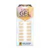 Laflare Gel Glossy Nail Strips, Self Adhesive Gel Nail Art Decals Polish Stickers with 20 Pcs Double-End Strips Glitter False Nails Including Trimming File (R45708 - Light Gold Gradation)