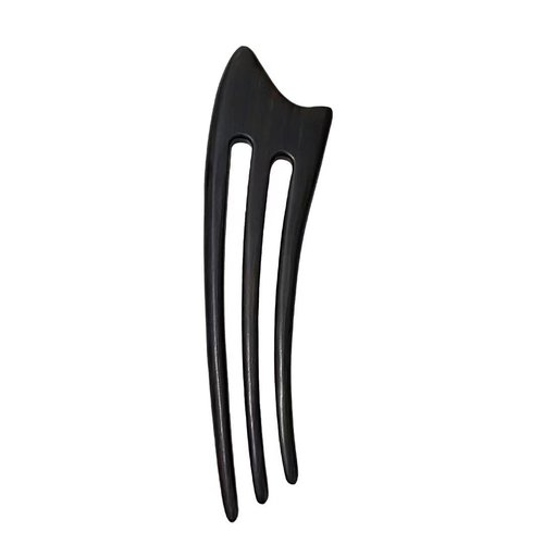 CHOISBEING Wooden French Hair Fork Handmade 3-Prong Hair Stick for Women Ebony Hair Chopsticks for Buns Chignon Hair Pins Accessory