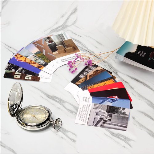 WLWSYCEX Time Oracle Cards Deck Tarot Cards Tarot Cards with Meanings on Them Time Oracle Cards for Predicting Time Oracle Cards for Beginner