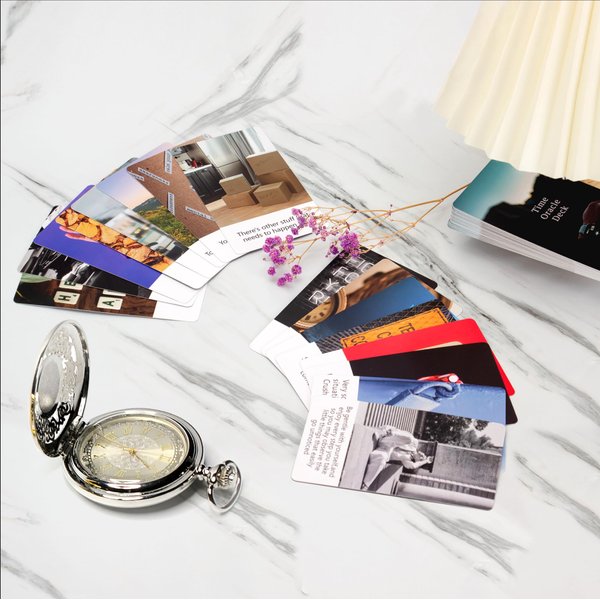 WLWSYCEX Time Oracle Cards Deck Tarot Cards Tarot Cards with Meanings on Them Time Oracle Cards for Predicting Time Oracle Cards for Beginner