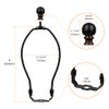 Helunsi 8 Inch Lamp Harp, 2 Set Black Lamp Shade Harp Holder with Finial, DIY Detachable Replacement Lampshade Adapter Harp Bracket Hardware for Table & Floor Lamps Accessories Parts Repair - Metal