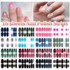 SILPECWEE 16 Sheets Nail Wraps for Women Gradient Star Moon Nail Polish Strips Gel Nail Strips Fingernail Stickers Self Adhesive Nail Polish Stickers for Kids Girl Stick on Nails with 1pc Nail File