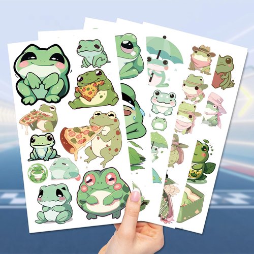 10Sheets Frog Tattoos for Girls, Fake Kids Tattoos for Girls, Cartoon Animal Temporary Tattoos Stickers, Girls Kids Birthday Party Decoration Gifts Bags Filler
