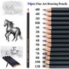 Heshengping, Sketching Pencil Set Drawing Pen Charcoal Sketch Kit Cover Graphite Pencils Charcoal Pencils Watercolor Pencils Paper Erasable Pen Beginners Artist Children and Adults(39pcs Art Supplies)