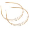 Aeaocvo 2 Pcs Metal Headband Gold Headbands for Women, Multi Layers Hairbands Metal Hair Band, Gold Elegant Hair Hoop Headpiece for Women Girls Bridal Hair Styling Accessories
