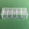 Poker Chip Holder Tray Racks - 1Pack Clear Acrylic Chips Rack Case with Cover Poker Table Accessories