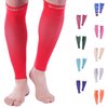 Doc Miller Calf Compression Sleeve Men and Women - 20-30mmHg Shin Splint Compression Sleeve Recover Varicose Veins, Torn Calf and Pain Relief - 1 Pair Calf Sleeves Red Color - Small Size