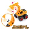 GIOESFUN Construction Toys Truck Excavator Toy for Boys- Push and Go Toy Cars 360 Degree Rotation Sandbox Toy Vehicles for 3 4 5 Year Old Boys