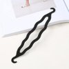 6PCS Black Plastic Double Hooks Hair Bun Maker Hair Holders Hair Twist Shaper Styling Tool DIY Hair Accessories for Women