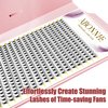 ABONNIE Premade Fans Eyelash Extensions, 400 Fans 10D 9mm Promades Eyelash Fans,0.07 Thickness D Curl Premade Lash Fans, Handmade Premade Fans Volume Lash Extensions(Pointy Base 10D 0.07-D 9mm)
