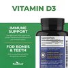 ForestLeaf - Vitamin D3 IU Weekly Supplement - Vitamin D Capsules for Bones, Teeth, and Immune Support - Easy Swallow Pure Vitamin D3 Caps (5,000 IU - 180 Count)