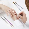 Waldd 5 Pieces Nail Art Liner Brushes, UV Gel Painting Nail Design Brush Pen, Nail Dotting Painting Drawing Pen 5//7/9/11/13 mm