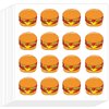 Cute Hamburger Planner Stickers,1 Inch Hamburger Cartoon Food Stickers Happy Cute Funny Hamburger Sticker for Scrapbooking Kids DIY Calendar Crafting,300 Pcs