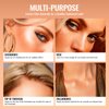 Oulac Matte Bronzer Powder Face Makeup with Mirror - Natural SunKissed Bronzer Look,Highly Pigmented Cream Bronzer, Long Lasting Glow, Easy to Blend, Vegan & Cruelty-Free BS03