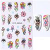 8 Sheets Mushroom Rainbow Nail Art Stickers Colorful Flower Eye Nail Stickers 3D Embossed Engraved Nail Decals Cute Smiling Face Stickers for Nails Art Design Self-Adhesive Nail Art Supplies for Women