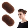 AEGYPIUS 2Pcs Charming Bump It Up Volume Inserts Hair Comb, Nylon Material, Hair Pads for Beehive Hair Style, Styling Clip Accessories for Women Lady Girl (Brown)