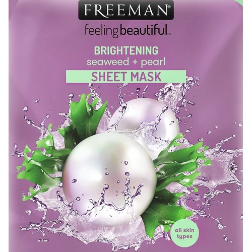 Feeling Beautiful Seaweed & Pearl Brightening Facial Sheet Mask By Freeman, 0.84 Oz